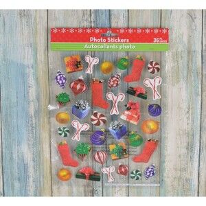 Holiday Christmas Stickers 36pc - Candy Canes Ornaments Stockings Presents